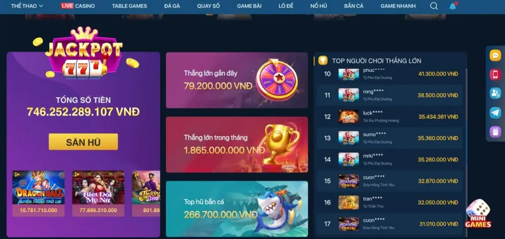 Bắn Cá Thần Tài 777bet